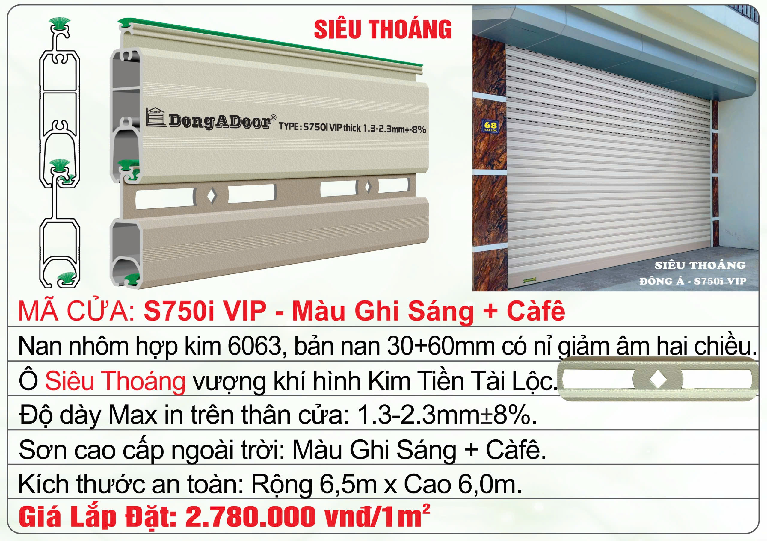 CỬA CUỐN KHE THOÁNG S750i VIP  -  SIÊU THOÁNG
